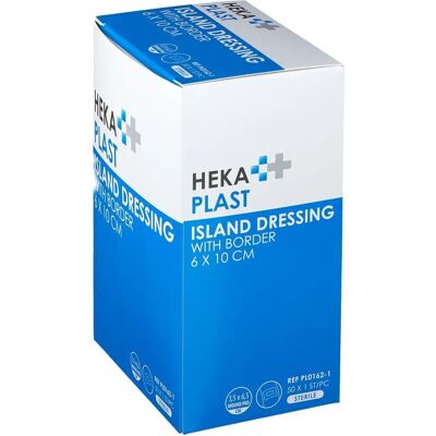 HEKA PLAST ISLAND DRESSING - 6x10cm, Stérile, Élastique, Bandeau de plaie HEKA PLAST ISLAND DRESSING - 6x10cm, Stérile, Élastique, Bandeau de plaie