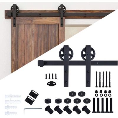 Stoex - Kit de herraje para puertas correderas - 105kg - Diseño clásico Stoex - Kit de herraje para puertas correderas - 105kg - Diseño clásico