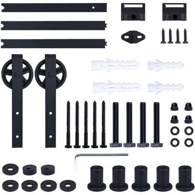 Stoex - 6.6FT/200CM - 200 cm - Interior - Kit de riel para puerta Stoex - 6.6FT/200CM - 200 cm - Interior - Kit de riel para puerta