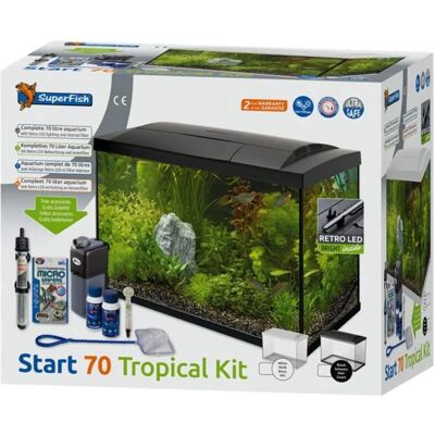 Superfish Start 70 Tropical Aquarium Kit - Black Superfish Start 70 Tropical Aquarium Kit - Black