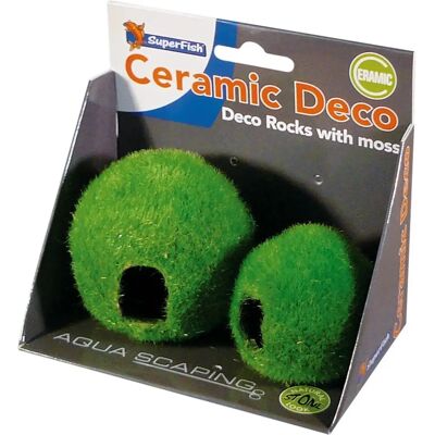 Superfish Decor Home Aquarium Ornament met mos - Bruin Groen 2 stuks Superfish Decor Home Aquarium Ornament met mos - Bruin Groen 2 stuks