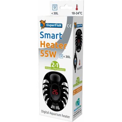 SuperFish Aquarium Smart Heater 55W - 754165 - Aquarium Temperaturregler SuperFish Aquarium Smart Heater 55W - 754165 - Aquarium Temperaturregler