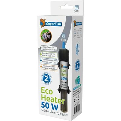 Chauffage Éco Aquarium Superfish - 50W - 0-30L - Publicité Chauffage Éco Aquarium Superfish - 50W - 0-30L - Publicité