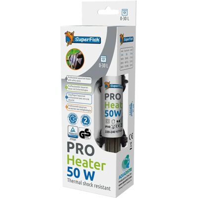 Superfish Pro Aquarium Heizung - 50W - Kompakt 17cm - Sicher & Zuverlässig Superfish Pro Aquarium Heizung - 50W - Kompakt 17cm - Sicher & Zuverlässig