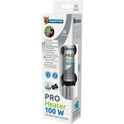 Superfish Pro Aquariumheizer 100W - Für 30-60L - Sicherheitsglas Superfish Pro Aquariumheizer 100W - Für 30-60L - Sicherheitsglas