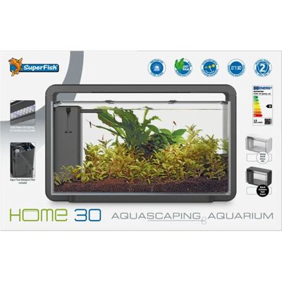Superfish Aquarium - Black - 25L - Home 30 - Aquarium Superfish Aquarium - Black - 25L - Home 30 - Aquarium