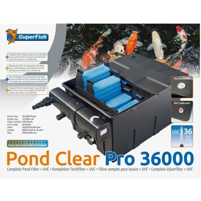 SuperFish Sf pondclear pro 36000 - Filtre de bassin - Publicité SuperFish Sf pondclear pro 36000 - Filtre de bassin - Publicité