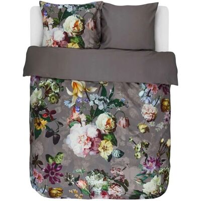 Essenza Fleur Taupe bomullssatinsängset 200x200 cm Essenza Fleur Taupe bomullssatinsängset 200x200 cm