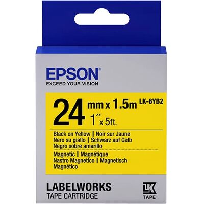 Epson LK-6YB2 Magnetband - Gelb/Schwarz - 1,5 m Epson LK-6YB2 Magnetband - Gelb/Schwarz - 1,5 m