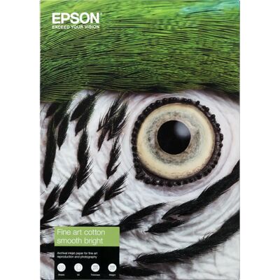 Epson Kunstpapir - 25 ark - Bomull Bright 300g Epson Kunstpapir - 25 ark - Bomull Bright 300g