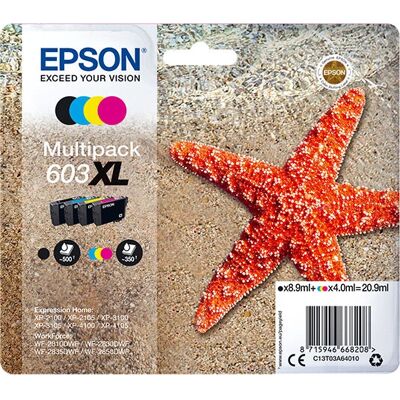 Epson C13T03A64020 inktcartridge - Multpack, 4 kleuren, hoge capaciteit Epson C13T03A64020 inktcartridge - Multpack, 4 kleuren, hoge capaciteit