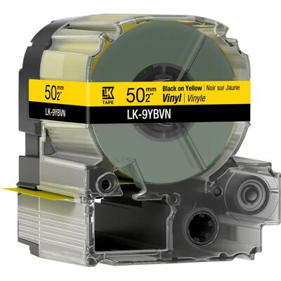 Ruban Étiquette Epson LK-9WBVN - Noir sur Jaune - 5cm x 7m Ruban Étiquette Epson LK-9WBVN - Noir sur Jaune - 5cm x 7m