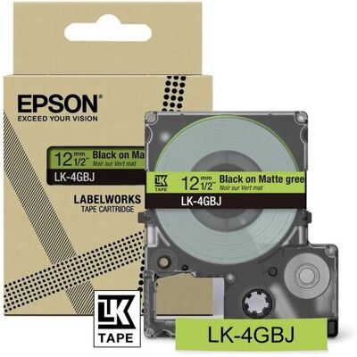 Ruban Étiquette Epson LK-4GBJ - Vert/Noir - 8m - Publicité Ruban Étiquette Epson LK-4GBJ - Vert/Noir - 8m - Publicité