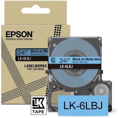 Nastro per Stampante Etichette Epson LK-6LBJ - Nero, Blu - 2,4cm x 8m Nastro per Stampante Etichette Epson LK-6LBJ - Nero, Blu - 2,4cm x 8m