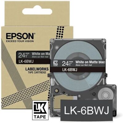 Epson LK-6BWJ Etikettenrolle - 2,4cm x 8m - Schwarz/Weiß - LW-C610 Epson LK-6BWJ Etikettenrolle - 2,4cm x 8m - Schwarz/Weiß - LW-C610