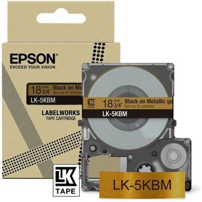Epson LK-5SBM Silber/Schwarz Etikettkassette - für LabelWorks LW-C 410 & 610 Epson LK-5SBM Silber/Schwarz Etikettkassette - für LabelWorks LW-C 410 & 610