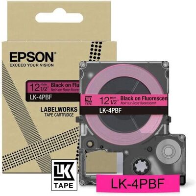 Epson LK-4PBF Rosa/Negro Cinta - Cinta de Etiqueta Epson LK-4PBF Rosa/Negro Cinta - Cinta de Etiqueta