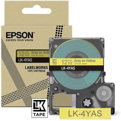 Epson LK-4YAS Grau, Gelb - Etikettenband Epson LK-4YAS Grau, Gelb - Etikettenband