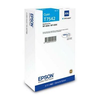 Cartuccia inchiostro Ciano Epson T7542 - Rendimento ultra elevato, 7000 pagine Cartuccia inchiostro Ciano Epson T7542 - Rendimento ultra elevato, 7000 pagine