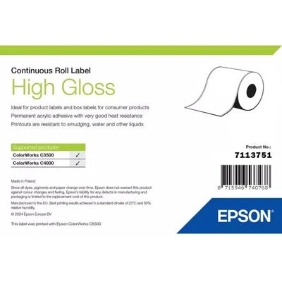 Étiquette Haute Brillance Epson 7113751 - Roulé Continu - Fournitures d'Imprimante Étiquette Haute Brillance Epson 7113751 - Roulé Continu - Fournitures d'Imprimante