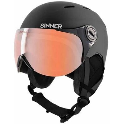 Sinner Typhoon Visor Zwart Skihelm - Ski Helmet Sinner Typhoon Visor Zwart Skihelm - Ski Helmet