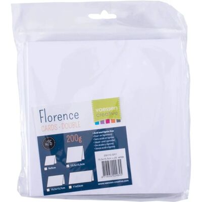 Vaessen Creative - Florence - Blanc - Grand carré - Ensemble de cartes Vaessen Creative - Florence - Blanc - Grand carré - Ensemble de cartes