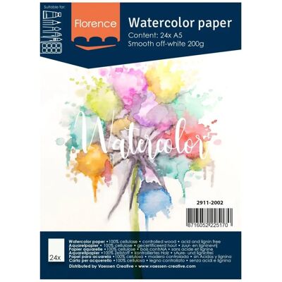 Creative Florence - 2911-2002 - A5 - 200 g/m² - papier aquarelle Creative Florence - 2911-2002 - A5 - 200 g/m² - papier aquarelle