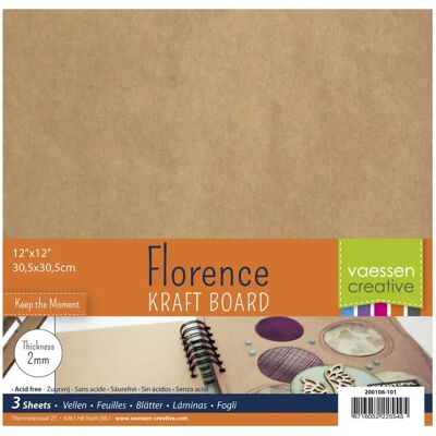 Creatieve Kraft Board 2mm Dik - 3 Vellen - Scrapbooking Creatieve Kraft Board 2mm Dik - 3 Vellen - Scrapbooking