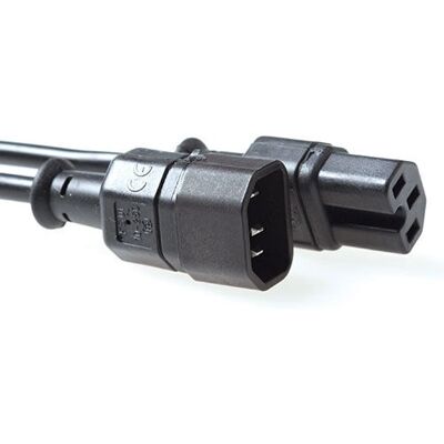 ACT AK5233 Stromkabel - 1,2m Schwarz - C14 zu C15 Stecker - Stromkabel ACT AK5233 Stromkabel - 1,2m Schwarz - C14 zu C15 Stecker - Stromkabel