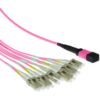 ACT Violett 1m Multimode OM4 Fanout Glasfaserkabel ACT Violett 1m Multimode OM4 Fanout Glasfaserkabel