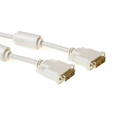 ACT Elfenbein 10m DVI-D Single Link Kabel - Video ACT Elfenbein 10m DVI-D Single Link Kabel - Video