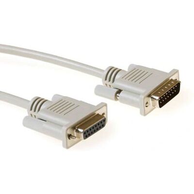 ACT 5m D-Sub Seriell Kabel Elfenbein - Stecker 15-Pin ACT 5m D-Sub Seriell Kabel Elfenbein - Stecker 15-Pin