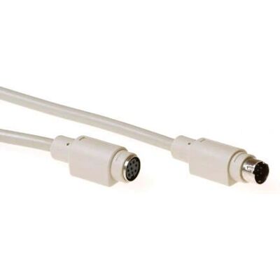 ACT Modell AK5855 8-poliges Mini-DIN Kabel - 2M - Beige ACT Modell AK5855 8-poliges Mini-DIN Kabel - 2M - Beige