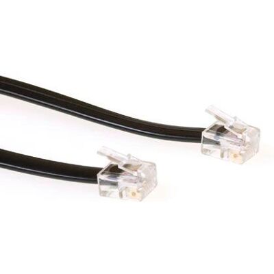 ACT TD5705 Schwarzes 5m Telefoonkabel - RJ-12 ACT TD5705 Schwarzes 5m Telefoonkabel - RJ-12
