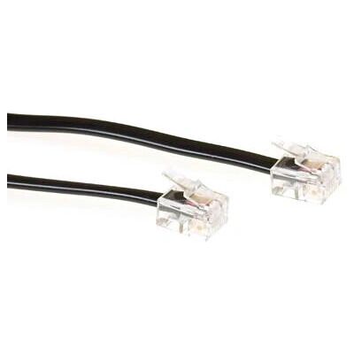 ACT TD5501 Schwarzes 1 Meter Flaches Telefonkabel - Telefonkabel ACT TD5501 Schwarzes 1 Meter Flaches Telefonkabel - Telefonkabel