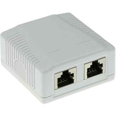 ACT FA6004 Weiße abgeschirmte CAT6-Outlet-Box ACT FA6004 Weiße abgeschirmte CAT6-Outlet-Box