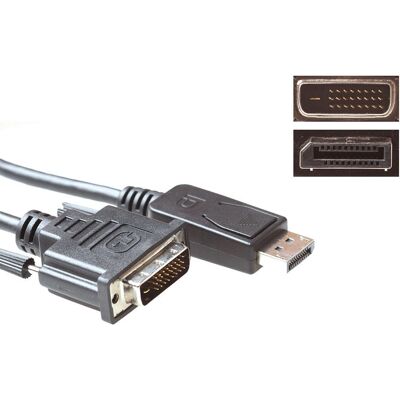 Adaptateur DisplayPort à DVI ACT AK3997 - 3m Adaptateur DisplayPort à DVI ACT AK3997 - 3m