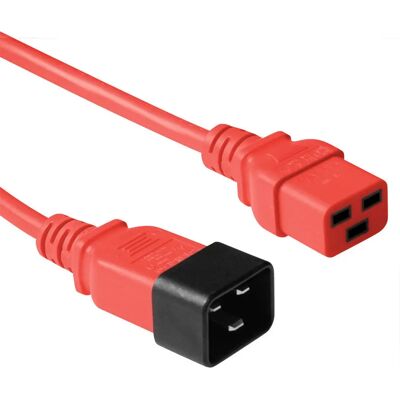 Cavo di alimentazione ACT C19 C20 - 1,2m Rosso Connessione affidabile Cavo di alimentazione ACT C19 C20 - 1,2m Rosso Connessione affidabile