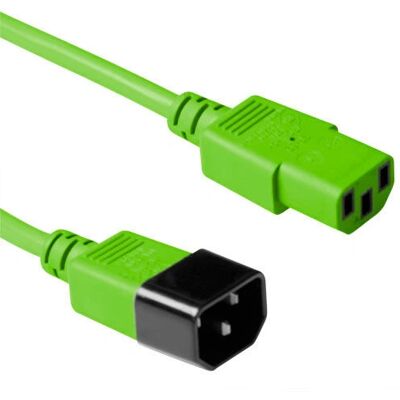 ACT C13 C14 Tápellátó kábel - 3m Zöld IEC 60320 ACT C13 C14 Tápellátó kábel - 3m Zöld IEC 60320