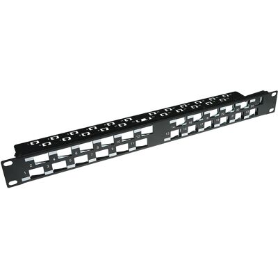 ACT PP1033 Panel de brassage 24 ports - 1U, Noir, compatible Keystone ACT PP1033 Panel de brassage 24 ports - 1U, Noir, compatible Keystone