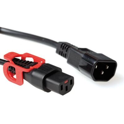 ACT AK5153 Cavo di alimentazione - 0,5m C13 C14 IEC Lock+ Nero ACT AK5153 Cavo di alimentazione - 0,5m C13 C14 IEC Lock+ Nero