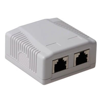 Boîtier de sortie ACT FA7004 - RJ45 Ethernet, 2 Ports, Gris Boîtier de sortie ACT FA7004 - RJ45 Ethernet, 2 Ports, Gris