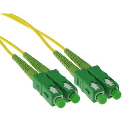 Câble en fibre optique ACT - 15m Duplex SC/APC - OS2, Vert, Jaune Câble en fibre optique ACT - 15m Duplex SC/APC - OS2, Vert, Jaune