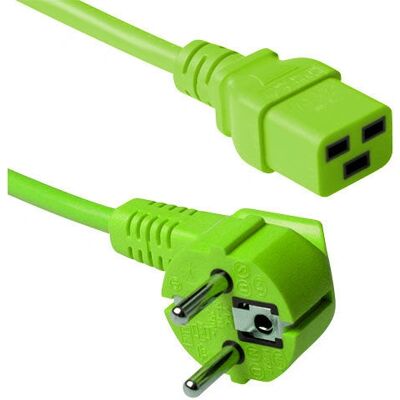 Cordon d'alimentation ACT AK5177 - 230V, CEE7/7 à C19, 1,8m, Vert - Publicité Cordon d'alimentation ACT AK5177 - 230V, CEE7/7 à C19, 1,8m, Vert - Publicité