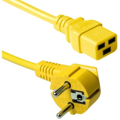 Cavo di alimentazione ACT AK5182 - CEE7/7 & C19 - 3m - Giallo Cavo di alimentazione ACT AK5182 - CEE7/7 & C19 - 3m - Giallo
