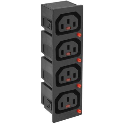 ACT Connettore cavo - IEC 60320 C13 con blocco - Nero ACT Connettore cavo - IEC 60320 C13 con blocco - Nero
