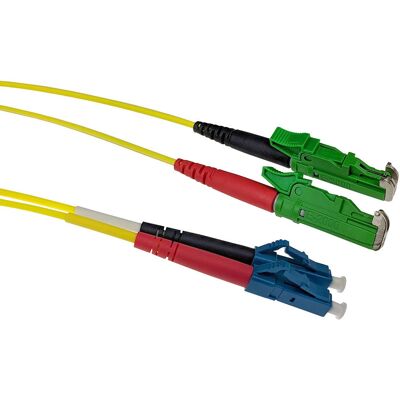 ACT Glasfaser-Kabel - 0,5m Duplex LSZH Singlemode - E2000/LC - Zuverlässige Verbindung ACT Glasfaser-Kabel - 0,5m Duplex LSZH Singlemode - E2000/LC - Zuverlässige Verbindung