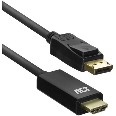 ACT AC7550 Videokabel-Adapter - DisplayPort auf HDMI - 4K 30Hz - 1,8m ACT AC7550 Videokabel-Adapter - DisplayPort auf HDMI - 4K 30Hz - 1,8m