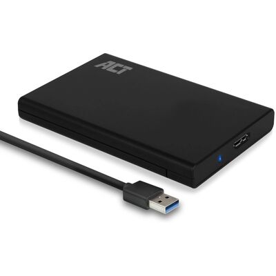 ACT USB 3.2 2,5" SATA HDD/SSD Doboz Fekete ACT USB 3.2 2,5" SATA HDD/SSD Doboz Fekete