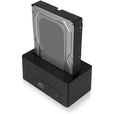ACT Opslagstation Docking - Zwart - Ondersteuning HDD/SSD ACT Opslagstation Docking - Zwart - Ondersteuning HDD/SSD